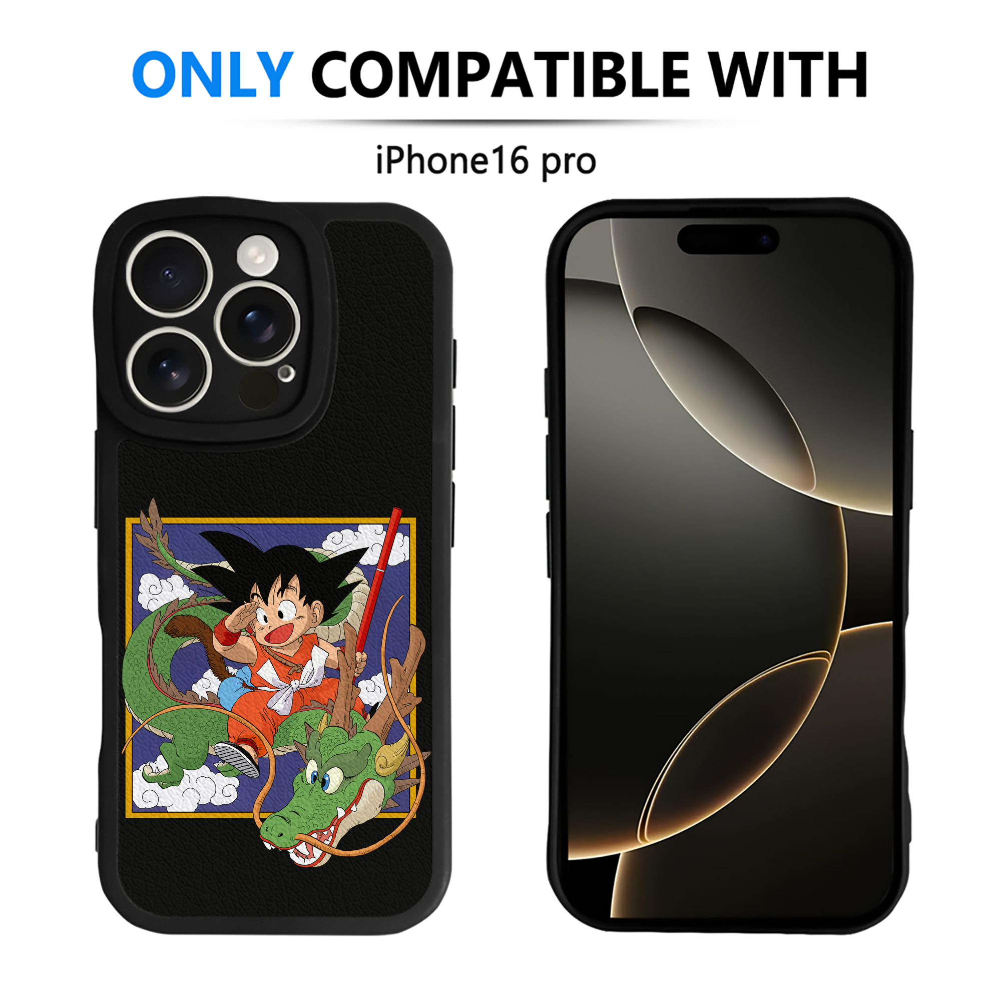 （画像用） ドラゴンボール 孫悟空（そん ごくう）Son Goku カカロット DRAGON BALL Kakarotto 【iPhone 16シリーズ対応】シリコンスマホケース（レザー調） 材質：シリコン